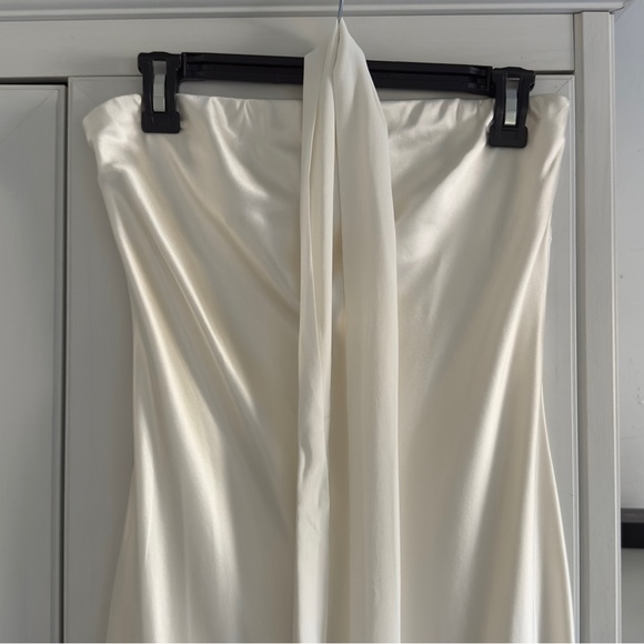 Reformation Oren Silk Dress in Ivory Bridal Silk Size Medium